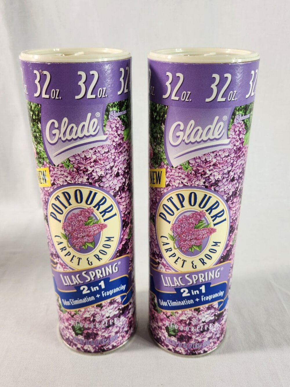 2 Glade Potpourri Carpet Room Deodorizer 32 Oz Lilac Spring 1996 READ Descriptio